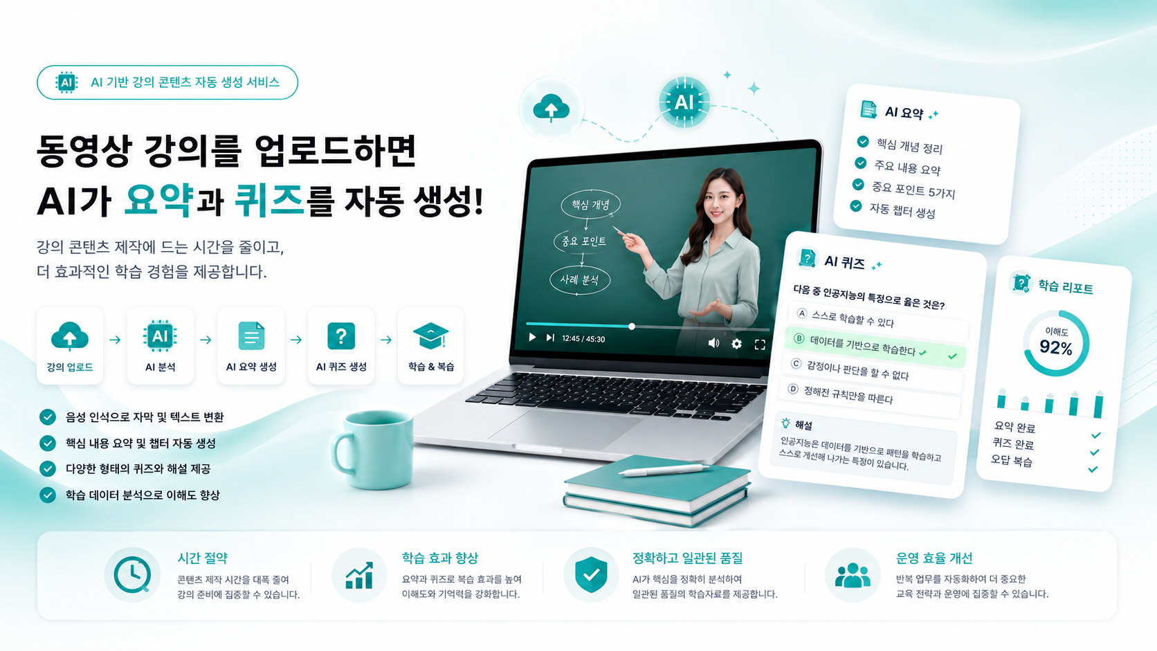 AI 강의 요약 및 퀴즈 자동 생성 서비스